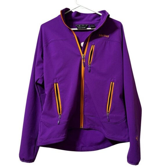 Marmot Jacket Men Size Medium Purple Full Zip Hooded Gorpcore Pockets Zip Preppy - Picture 1 of 16